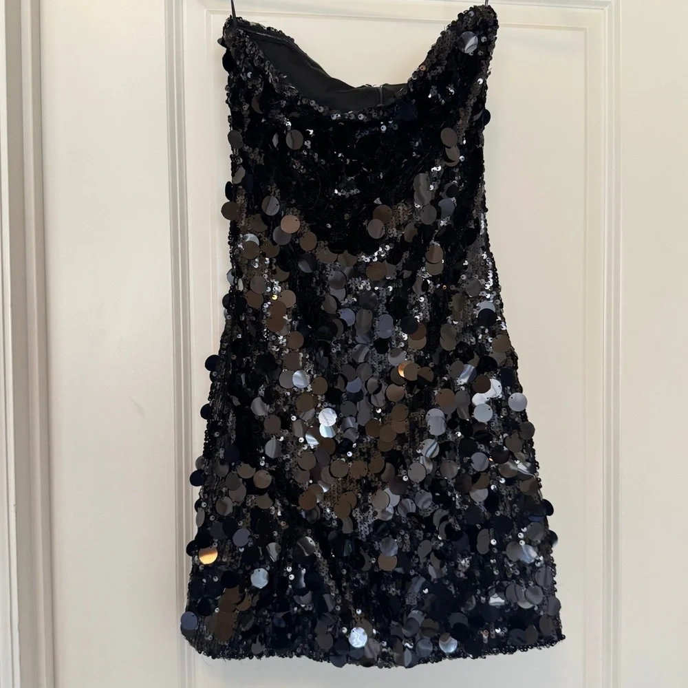 NWT Edikted Samba Sequin Strapless Mini Dress S - Picture 4 of 6